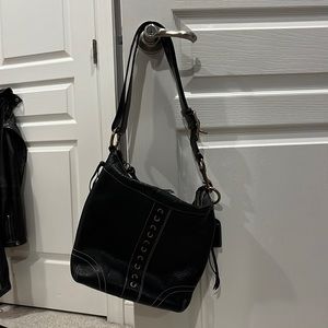 Black coach adjustable strap